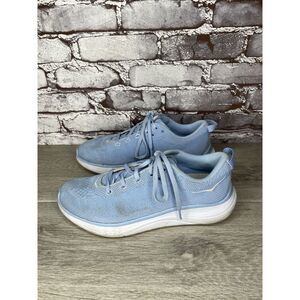 Hoka One One Hupana Flow Blue Fabric Running Shoes Sneakers Women Sz 8M US/40EU